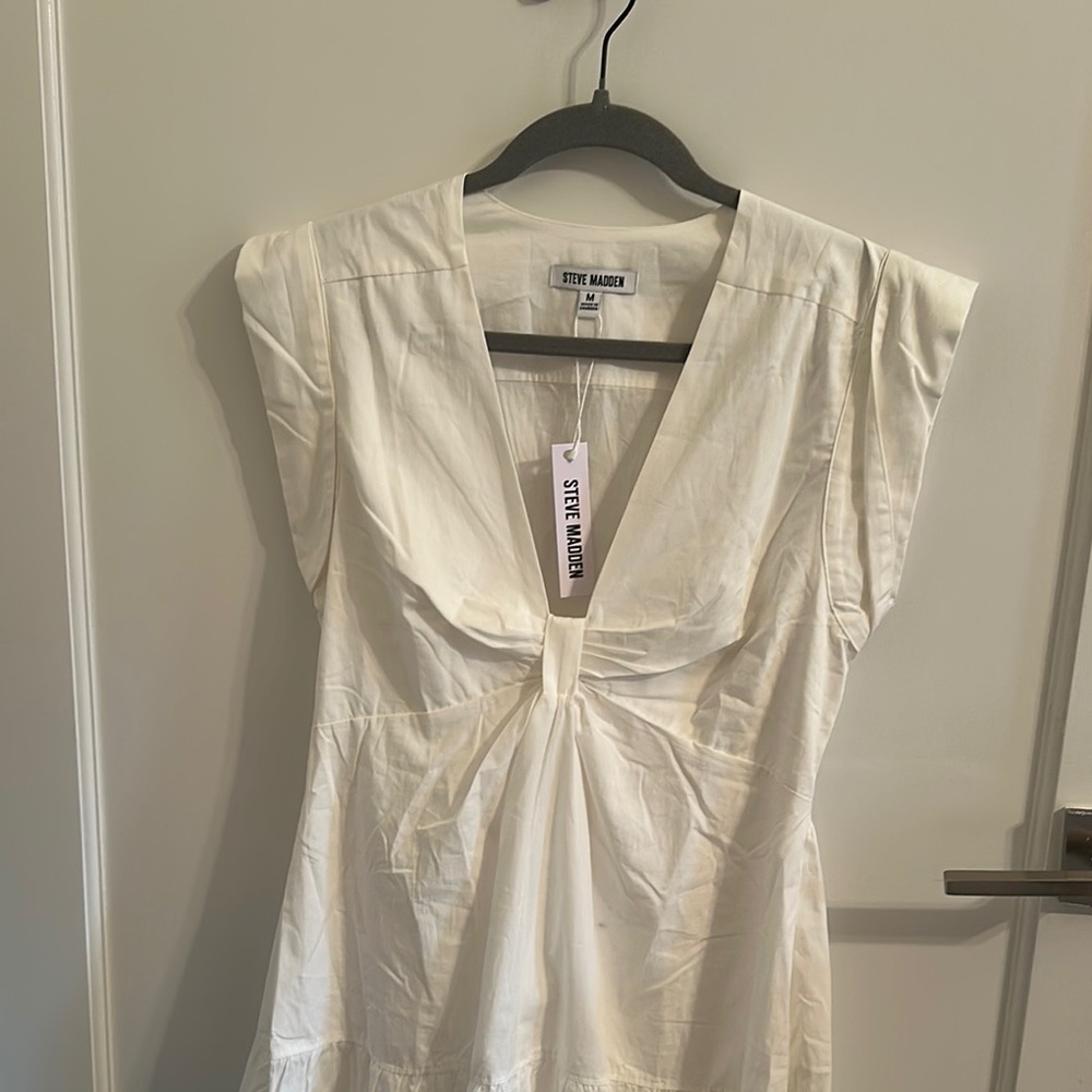 Steve Madden Ivory V-Neck Dress